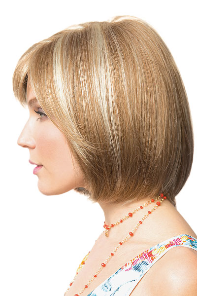 Erika Wig by Amore is a sleek smooth bob achieved using razor cuts for a sharper more distinctive edge. The monofilament top allows you to part Ericka in any direction. It has a